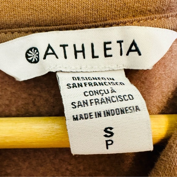 Athleta Women’s Pullover Hoodie Sweatshirt in Brown Size Small - Picture 7 of 8